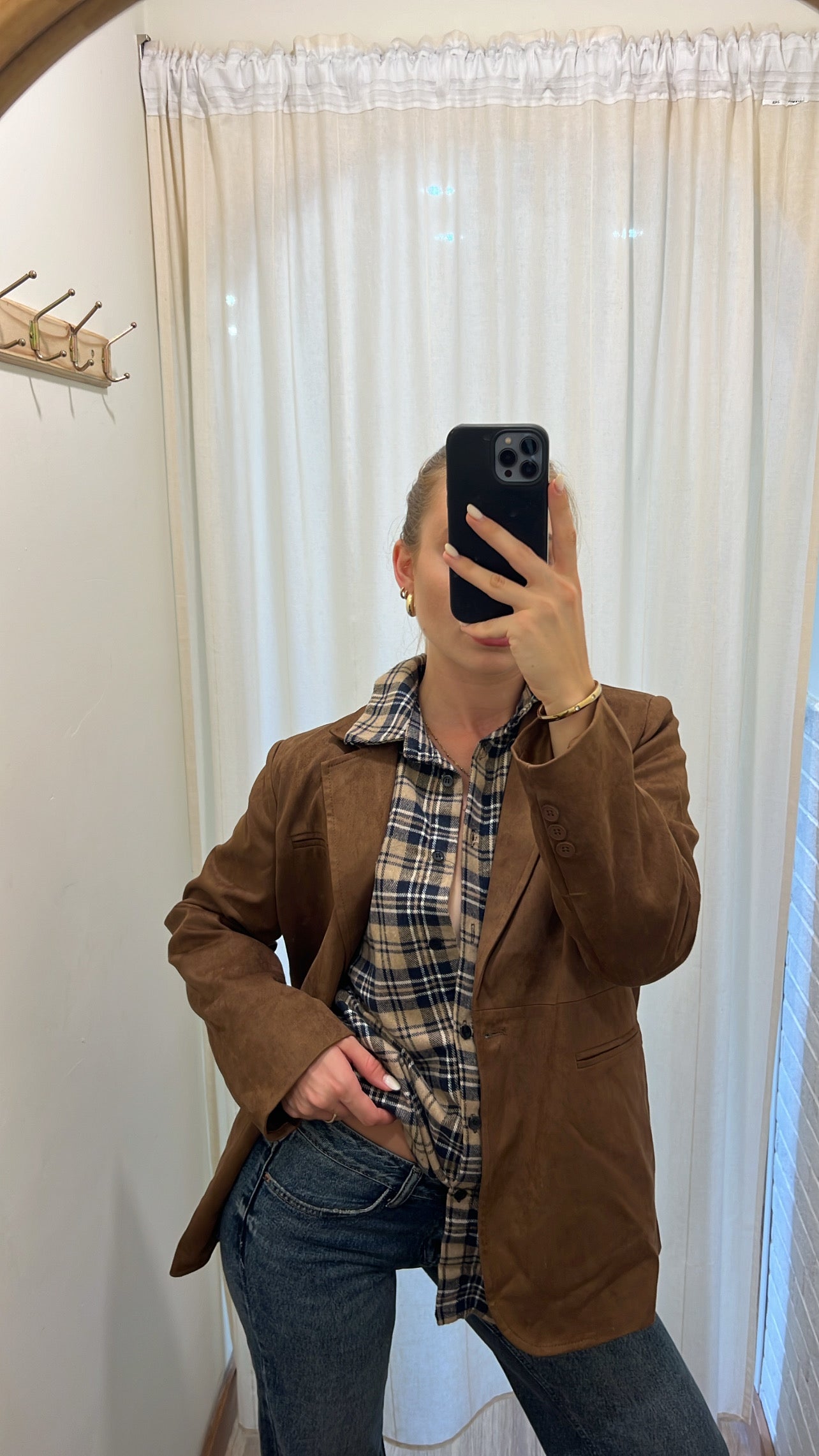 Blazer in camoscio