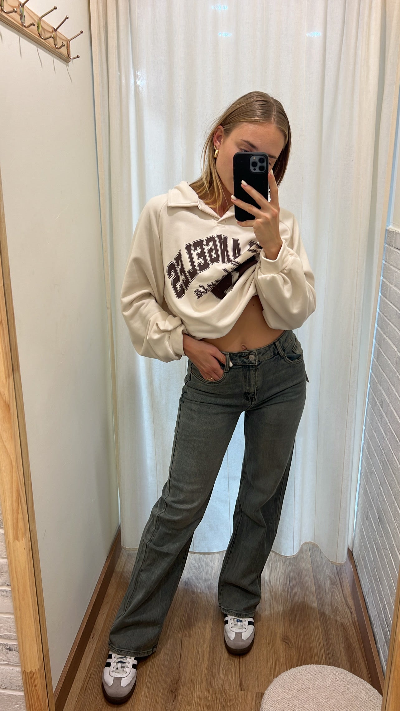 Jeans straight grigio