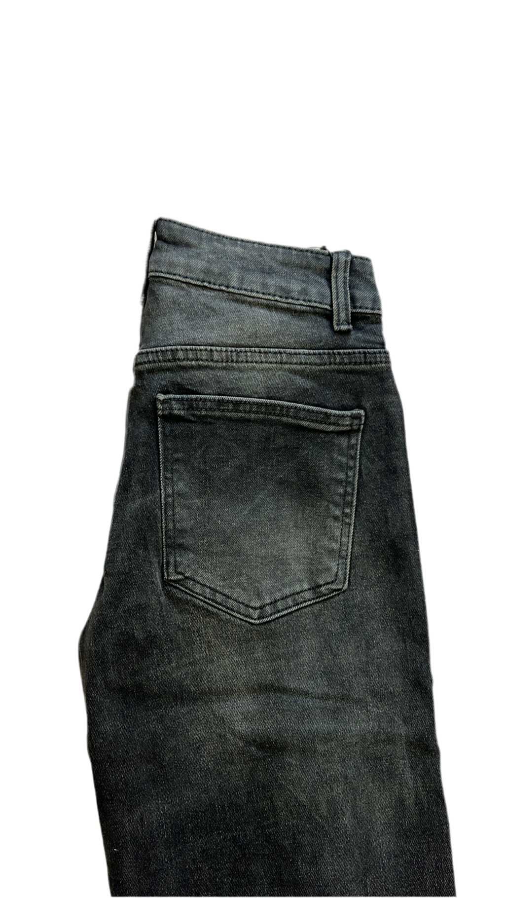 Jeans nero a vita bassa