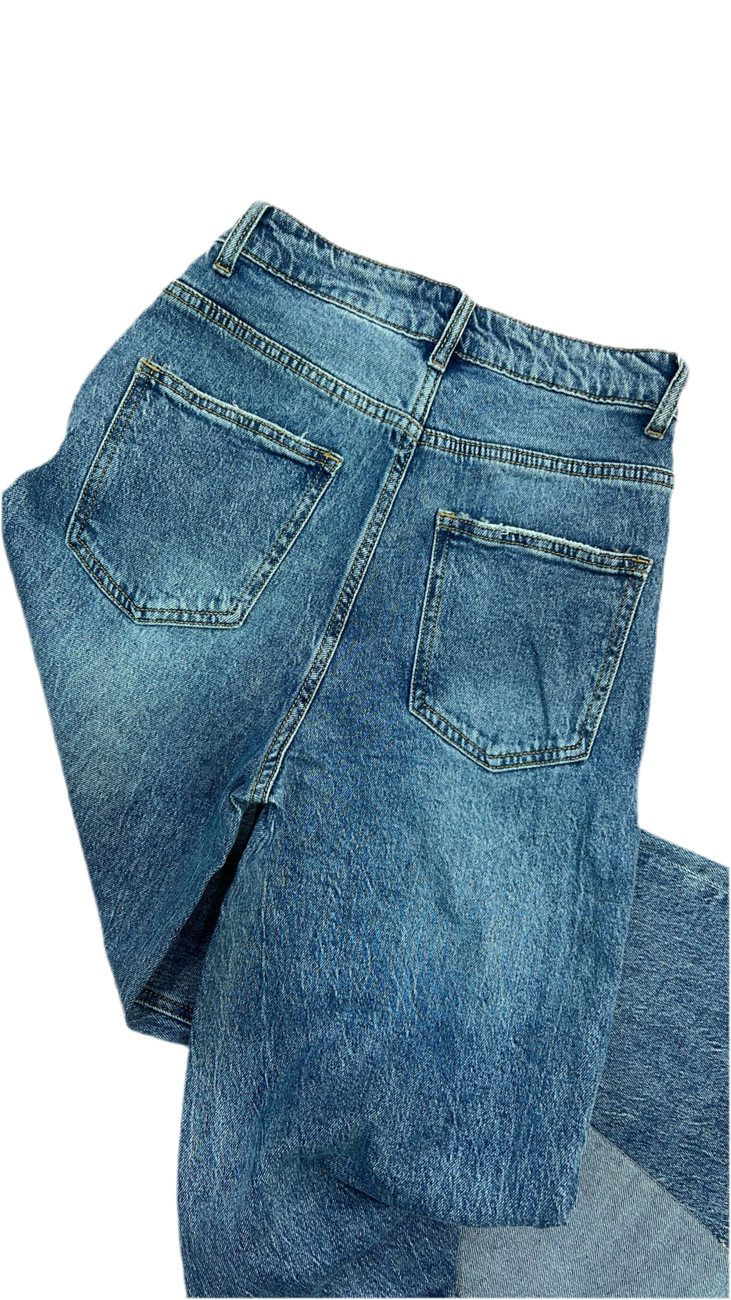 Jeans con chiusura asimmetrica