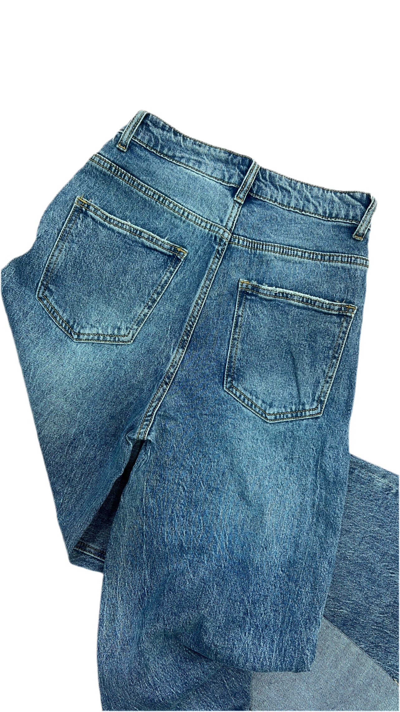 Jeans con chiusura asimmetrica