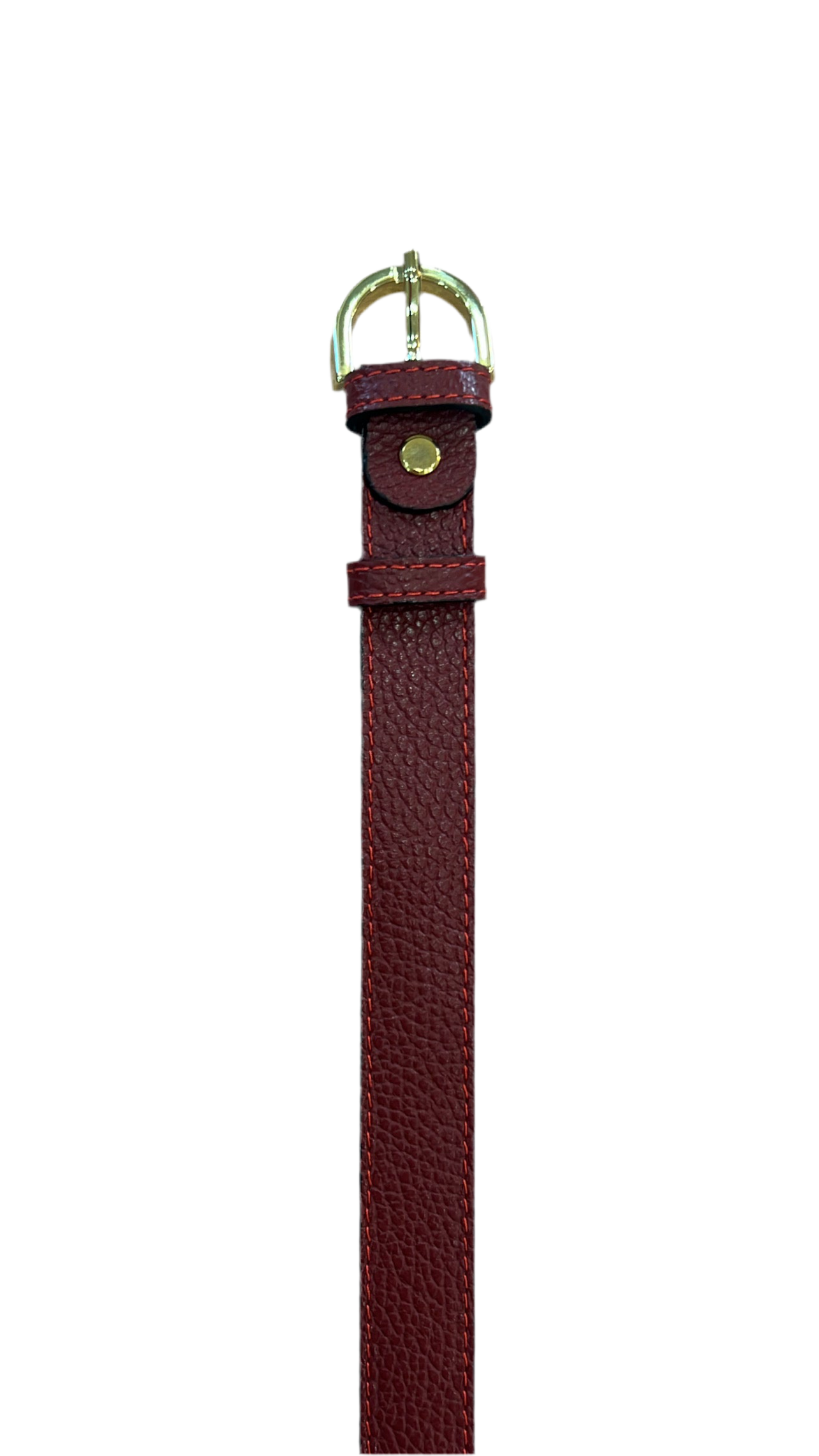 Cintura rossa in vera pelle
