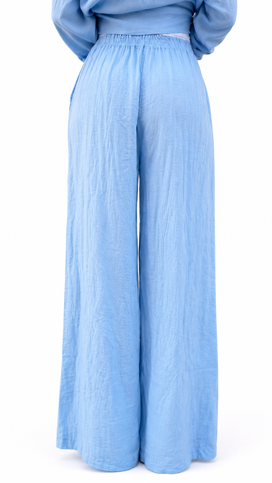Pantalone di lino celeste