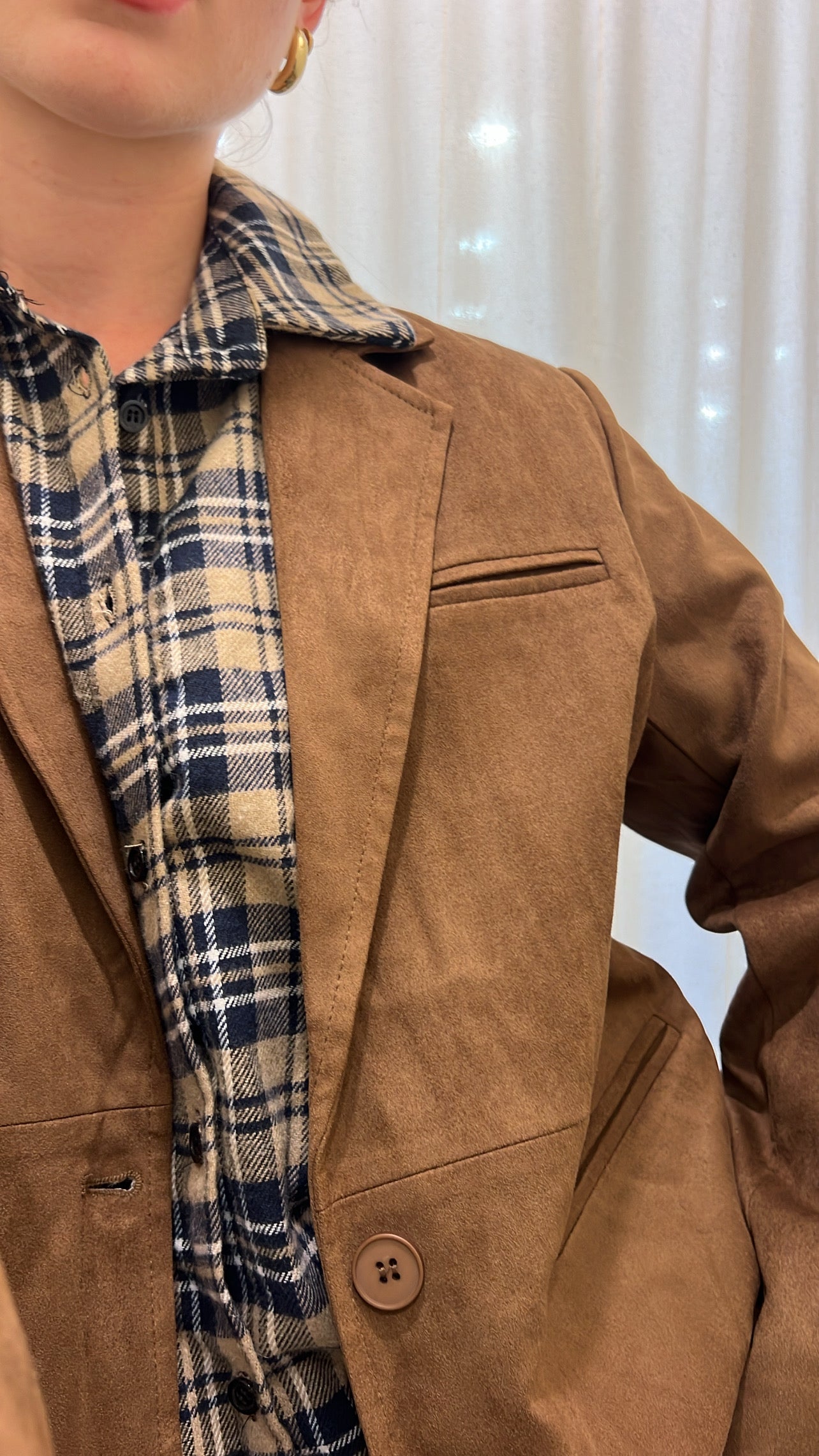 Blazer in camoscio