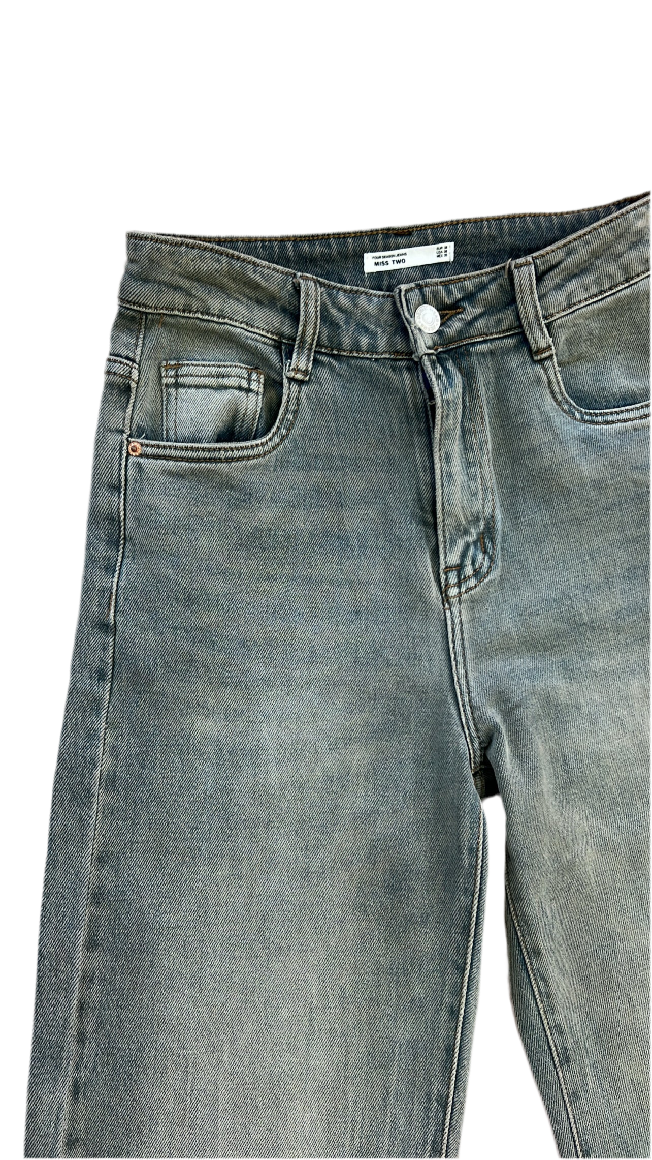 Jeans straight grigio