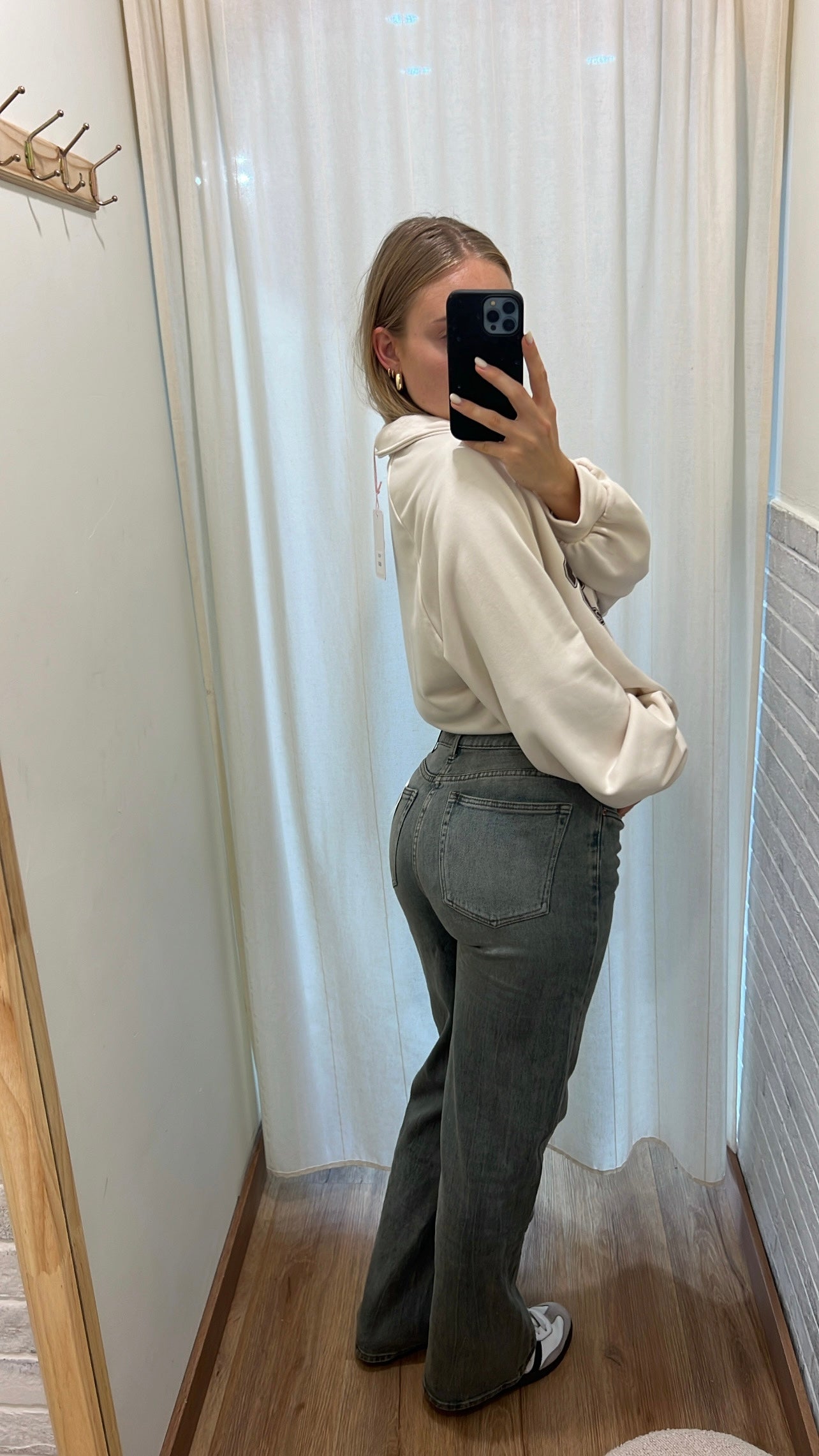 Jeans straight grigio