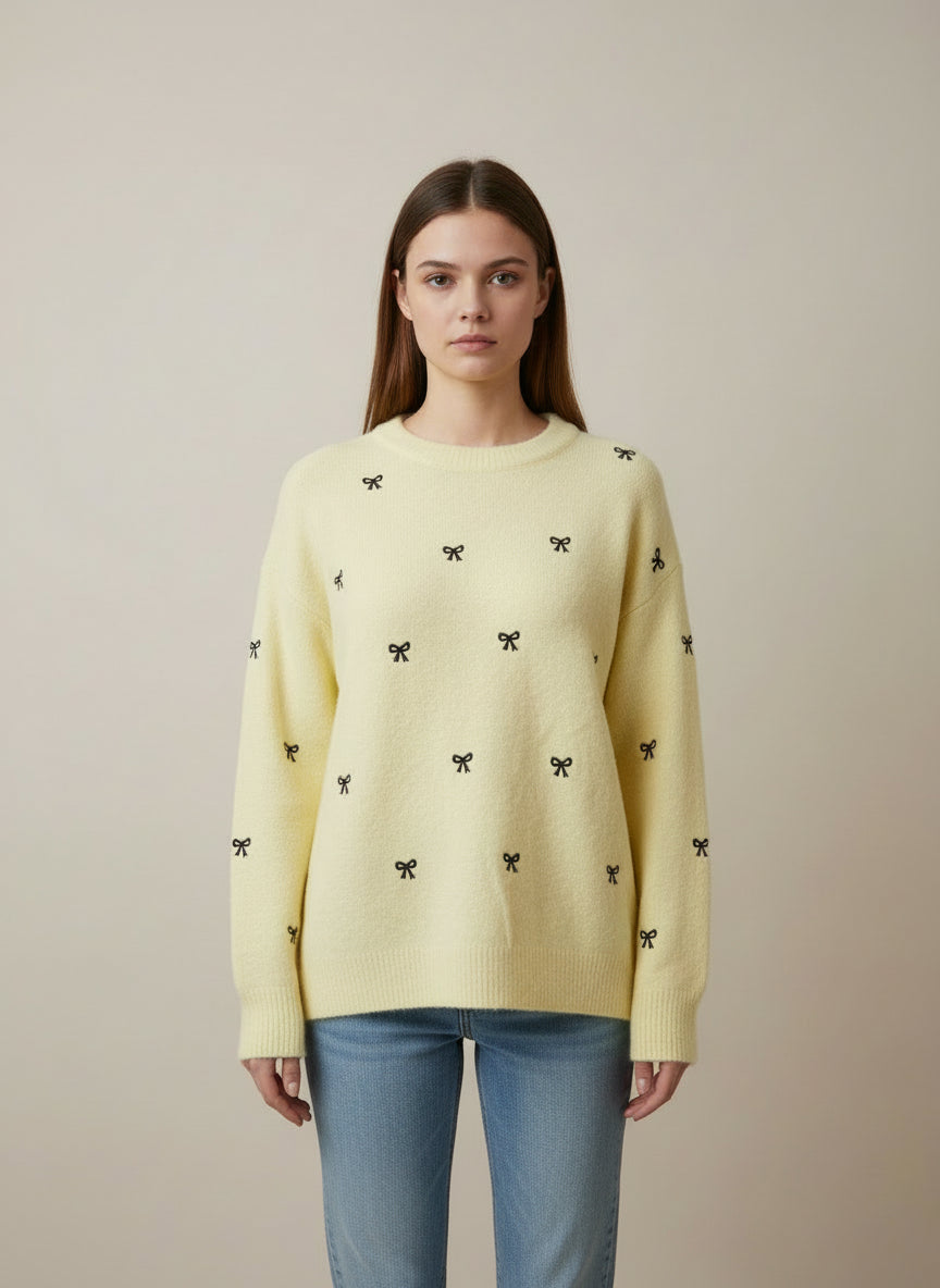 Maglione fiocchetti allover