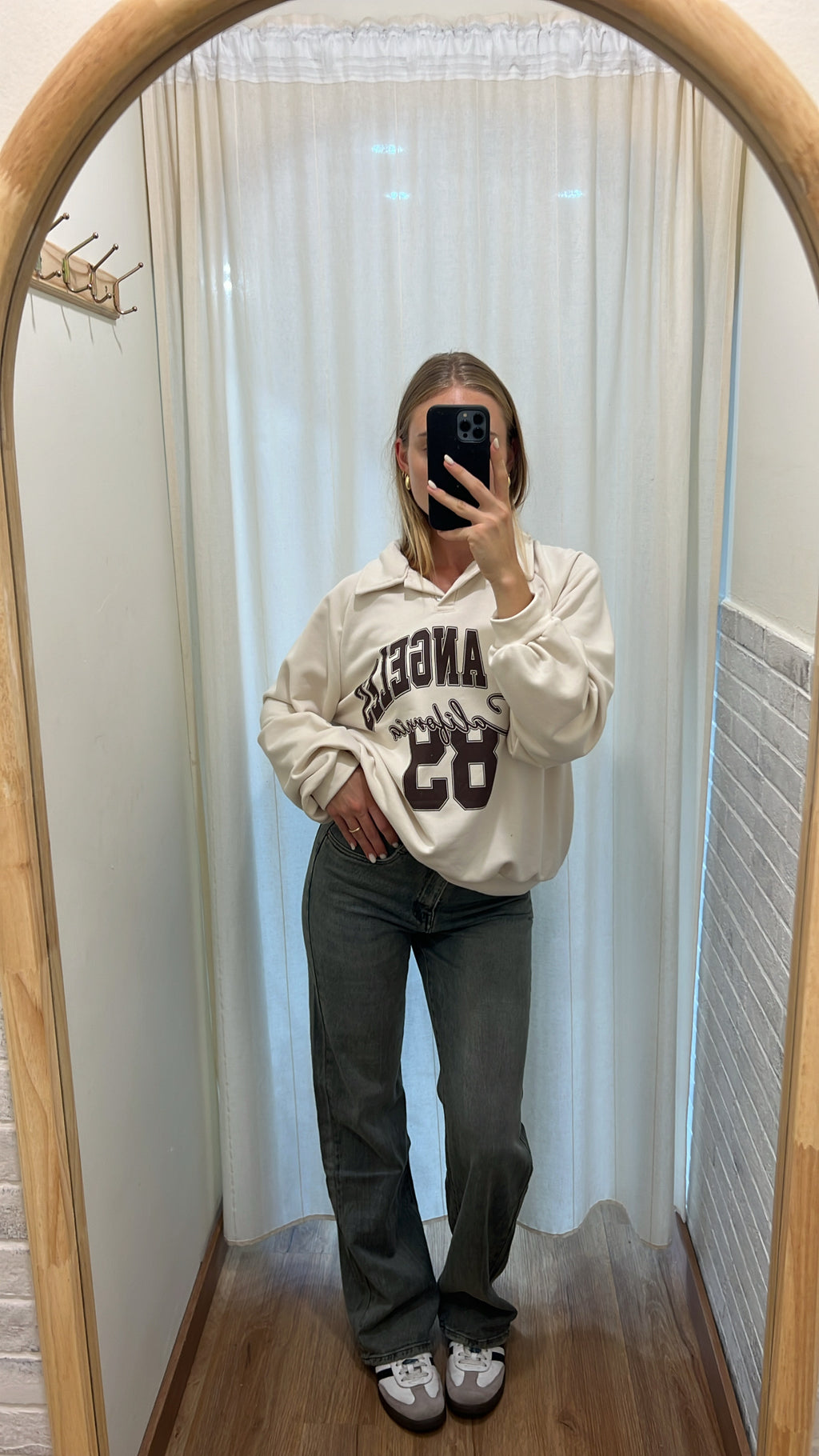 Jeans straight grigio