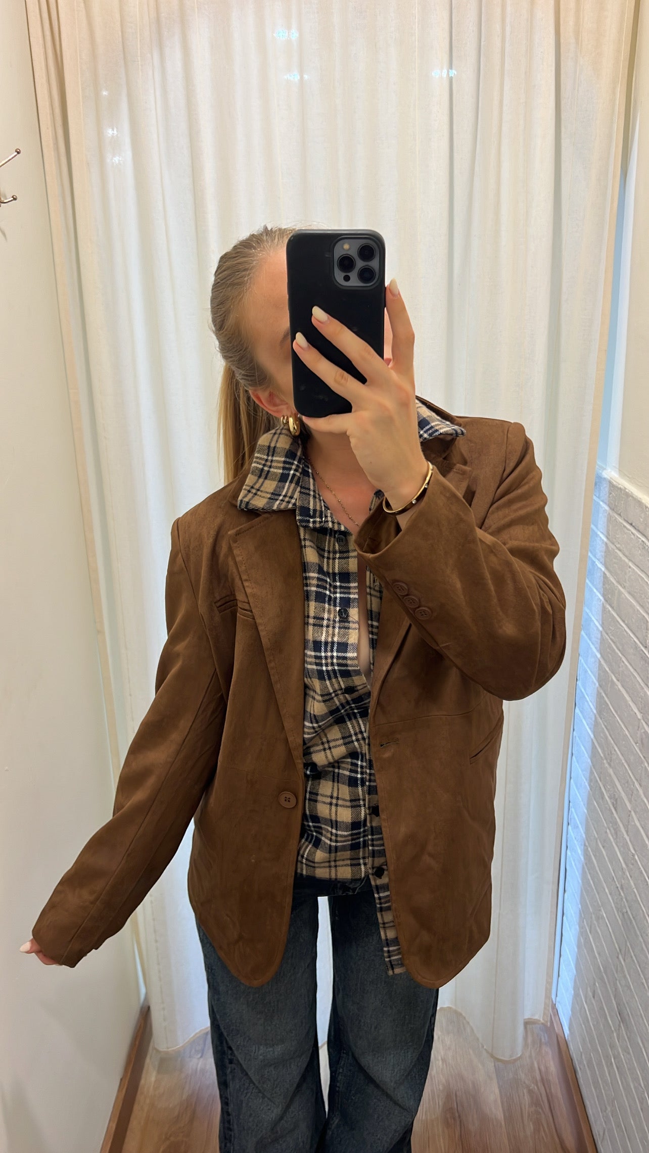 Blazer in camoscio