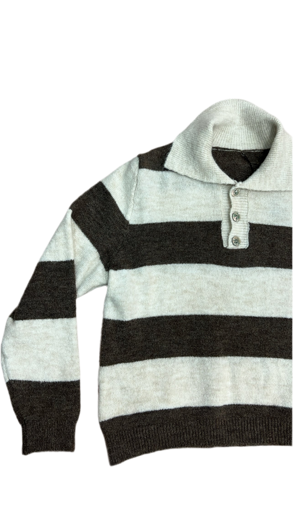 Maglioncino polo a righe