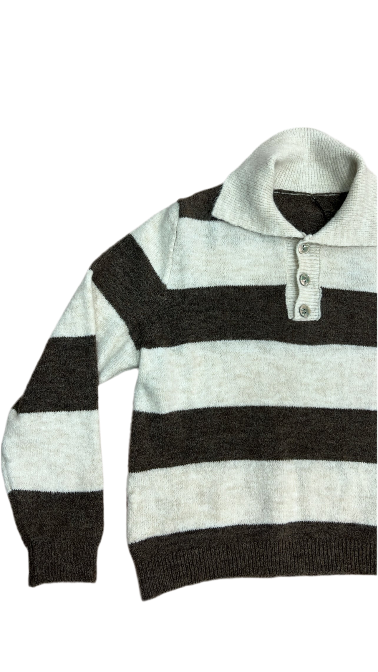 Maglioncino polo a righe
