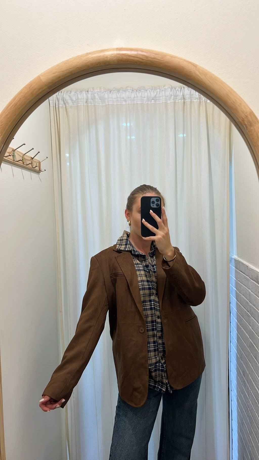 Blazer in camoscio